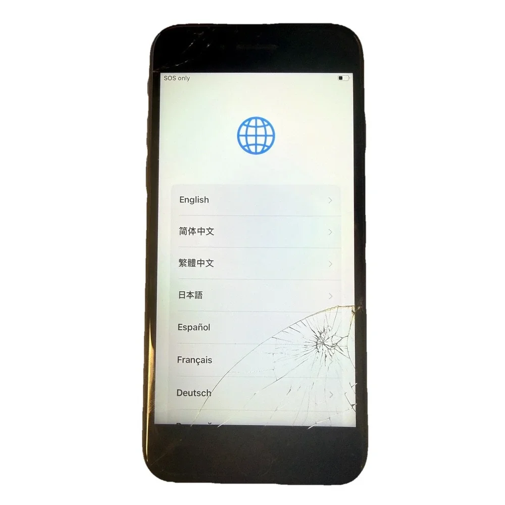 Apple iPhone SE 2 64GB Black iOS Bar Smartphone 12MP Camera Cracked Screen